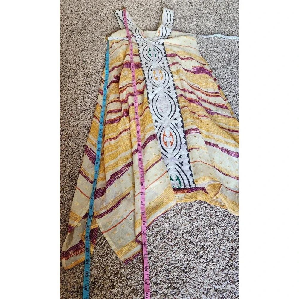 A Common Thread Rozae Nichols Mini Dress Small Multi-Color Boho Asymmetrical - Picture 7 of 7